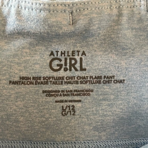 ATHLETA Girl High Rise Softluxe Chit Chat Flare Pant Size large (12) - Picture 2 of 4